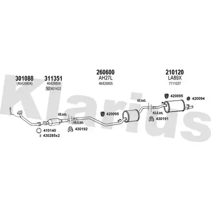 Система выпуска ОГ KLARIUS 3070599 0 OSNQG 330496E MIB5GU изображение 0