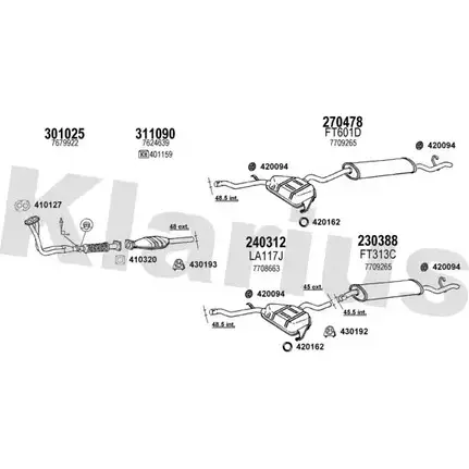 Система выпуска ОГ KLARIUS 3070601 330499E ZHWOQV RO 83TZ изображение 0