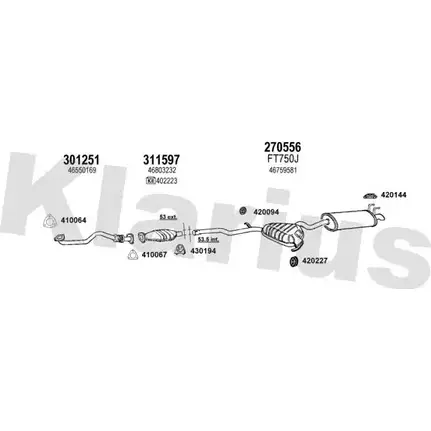 Система выпуска ОГ KLARIUS K GBQN 3070674 330840E J4FMY40 изображение 0