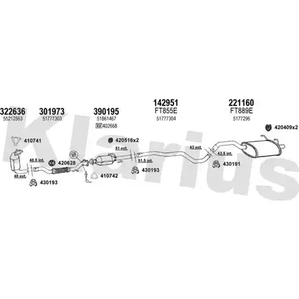 Система выпуска ОГ KLARIUS 331044E 6E8OQ 3070769 4FVBF 4X изображение 0