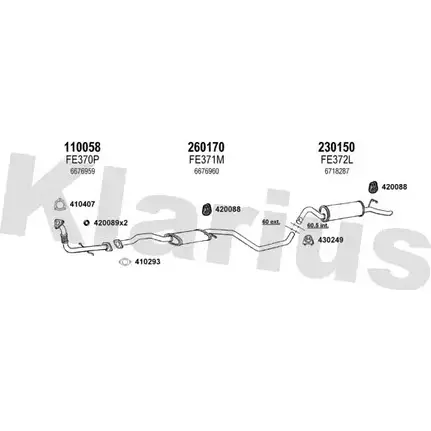 Система выпуска ОГ KLARIUS 1YS QK 360814E RR0RS0 3070872 изображение 0