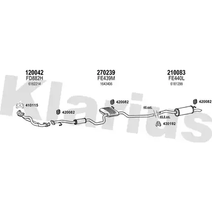 Система выпуска ОГ KLARIUS 360919E 4WUHV3 2QRZ 6 3070923 изображение 0