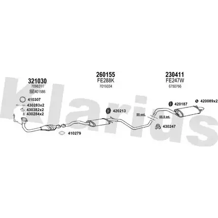 Система выпуска ОГ KLARIUS W 1WNXT 361016E 3070975 5H3APV изображение 0