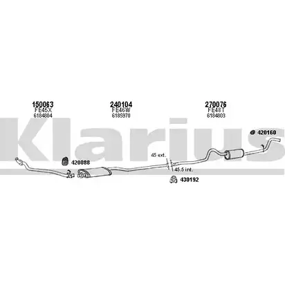 Система выпуска ОГ KLARIUS 3071000 LEDOK YZCVCV L 361098E