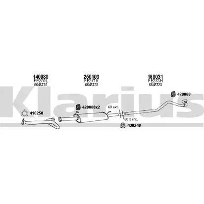 Система выпуска ОГ KLARIUS 361109E TYAQPF T ITB79 3071006