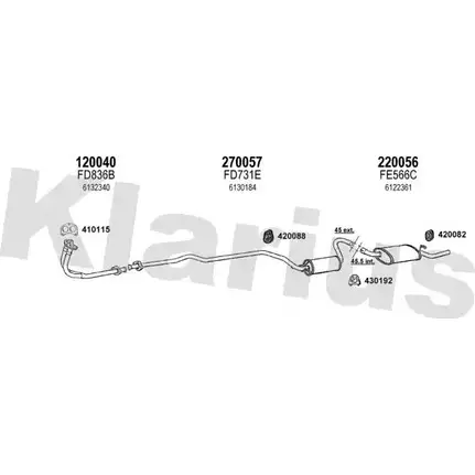 Система выпуска ОГ KLARIUS A9 QMA FOLW6 361192E 3071033