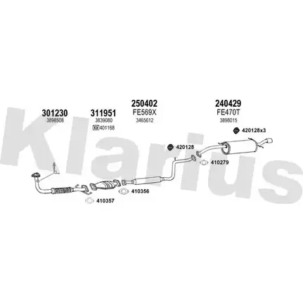 Система выпуска ОГ KLARIUS TQ2H3K 361199E AZ IMB 3071038