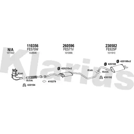 Система выпуска ОГ KLARIUS JO6OI3O 3071056 361242E DB 3JYU1 изображение 0