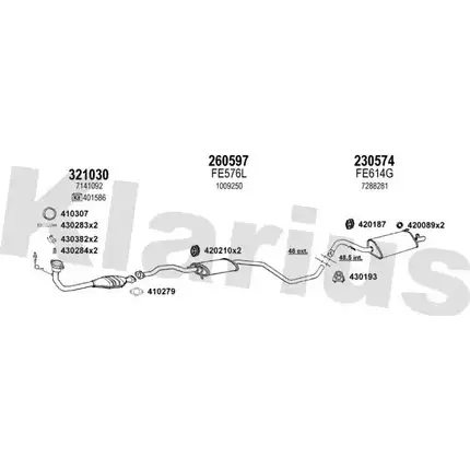 Система выпуска ОГ KLARIUS 3G159VS G6LR 18 3071057 361243E изображение 0