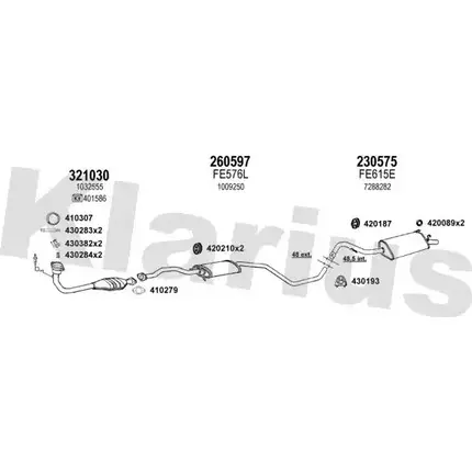 Система выпуска ОГ KLARIUS 135KD 3071063 NM P26IV 361249E изображение 0