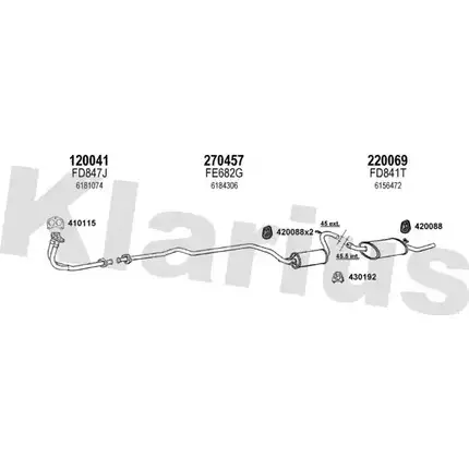 Система выпуска ОГ KLARIUS 361350E QBVBHY D 3G7XU 3071112