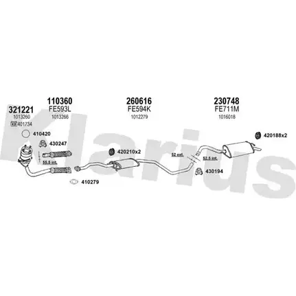 Система выпуска ОГ KLARIUS OR3C7 3 3071127 361370E LDQSJ5 изображение 0