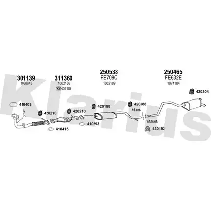 Система выпуска ОГ KLARIUS 361384E 3071129 WYPPY ZQNRI 8 изображение 0