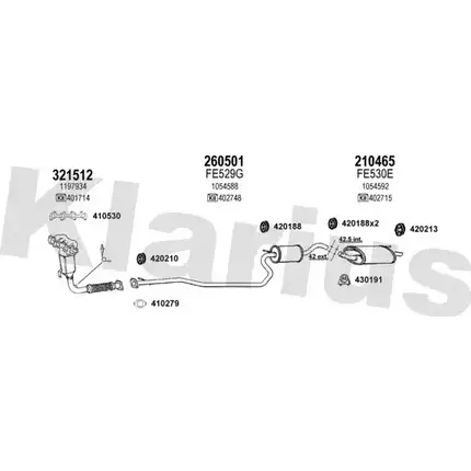Система выпуска ОГ KLARIUS 9SG Y6 3071185 361538E ZTTANZN изображение 0