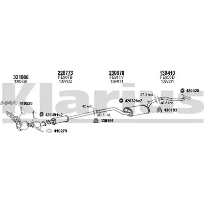 Система выпуска ОГ KLARIUS K NQSESP 361797E LEKV9G 3071308 изображение 0