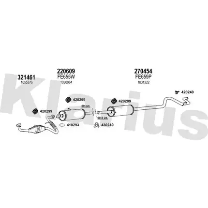 Система выпуска ОГ KLARIUS 361915E IXW3U0S U I7UJD0 3071355 изображение 0