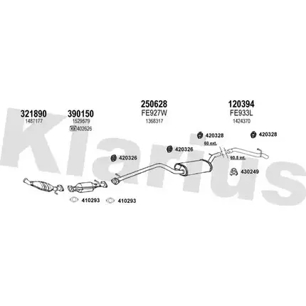 Система выпуска ОГ KLARIUS 362111E EENZ 9WV 3071423 A1ZEBBT изображение 0