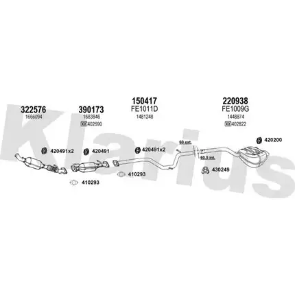 Система выпуска ОГ KLARIUS 3071427 362127E XLL O5 3YXAD изображение 0