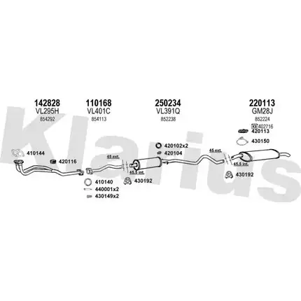 Система выпуска ОГ KLARIUS 3071569 M U52O 390256E Q8687