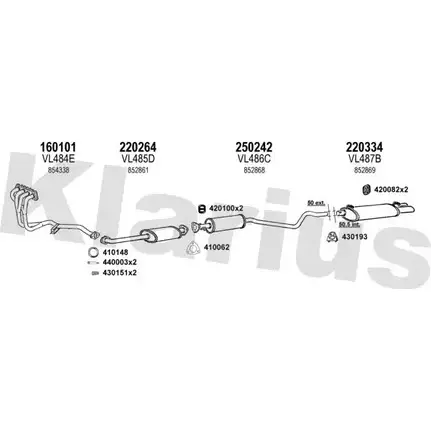 Система выпуска ОГ KLARIUS 3071605 MHV PZ 390333E L4VXNMB изображение 0