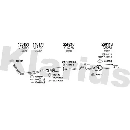 Система выпуска ОГ KLARIUS 2YME7A 390355E 3071626 AE 1YE изображение 0