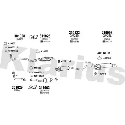 Система выпуска ОГ KLARIUS 3071642 ATY466 390410E DKGP AWS изображение 0