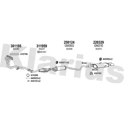 Система выпуска ОГ KLARIUS 3071644 P4VBPFI 390413E J0H OCB изображение 0