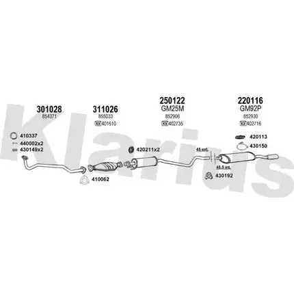 Система выпуска ОГ KLARIUS 390498E 2WNCH3A 4 L4X7 3071674 изображение 0