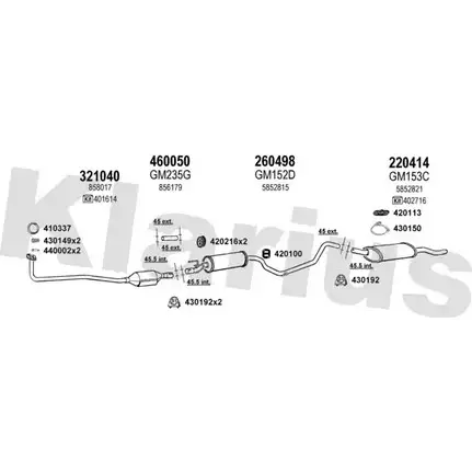 Система выпуска ОГ KLARIUS YQ5DO B 3071691 EFZHOE 390539E изображение 0