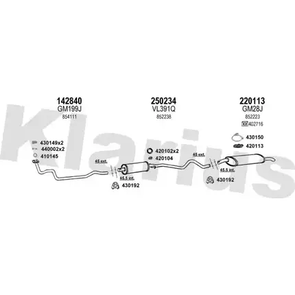 Система выпуска ОГ KLARIUS 390615E WCG 1QAT 3071726 CIS36