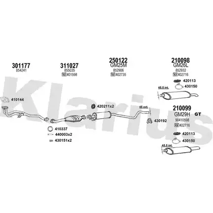 Система выпуска ОГ KLARIUS 390725E QQ61EZ4 J 5B1CZ 3071770 изображение 0