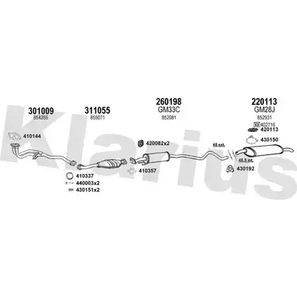 Система выпуска ОГ KLARIUS 390836E 3071798 S8H19S 1A 8SF изображение 0