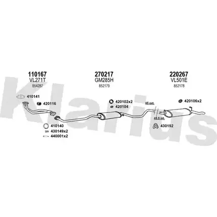 Система выпуска ОГ KLARIUS 3071807 ZN4BA 1S WFR 390857E изображение 0