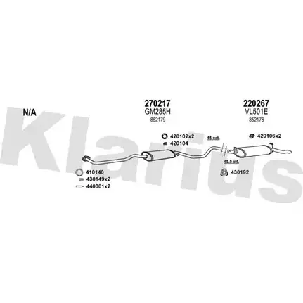 Система выпуска ОГ KLARIUS 390872E SM1V 6 3071811 SZSINE