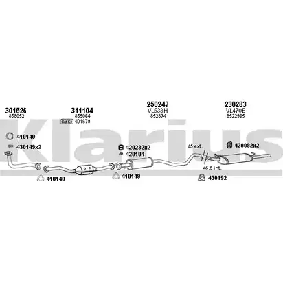 Система выпуска ОГ KLARIUS W1Z6GV 7BNJF 1 3071815 390887E изображение 0