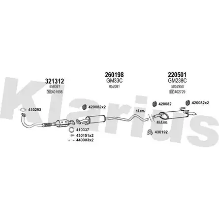 Система выпуска ОГ KLARIUS M0MD1 3071824 390897E JB 294 изображение 0