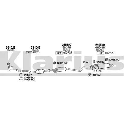 Система выпуска ОГ KLARIUS NXF2 W 390901E D26T9RK 3071828 изображение 0