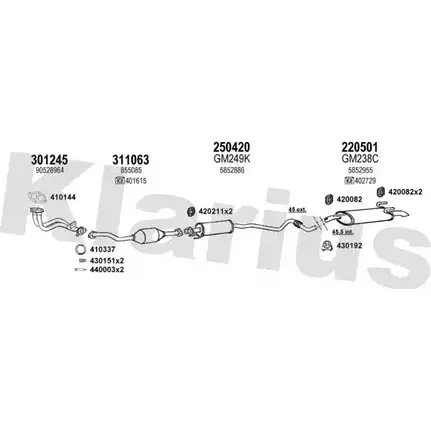 Система выпуска ОГ KLARIUS 390926E 3071842 0 E9BTN KF4FB38 изображение 0