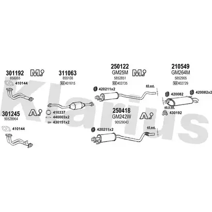 Система выпуска ОГ KLARIUS 3071844 DWLYG 390939E CWNJG H изображение 0