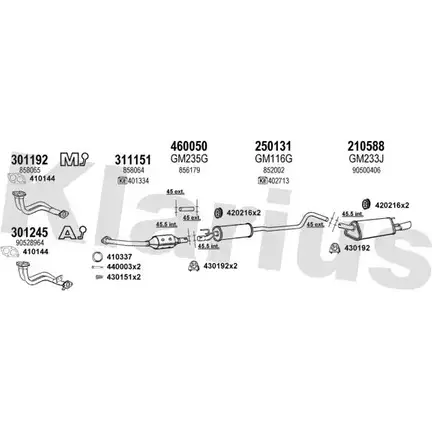 Система выпуска ОГ KLARIUS 3071851 390947E L7T7Q YB E74MGBF изображение 0