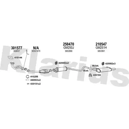 Система выпуска ОГ KLARIUS 5P EHM KCUZLI 390969E 3071859 изображение 0