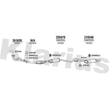 Система выпуска ОГ KLARIUS Q62Z19 3071860 390970E Z6C3LW M изображение 0