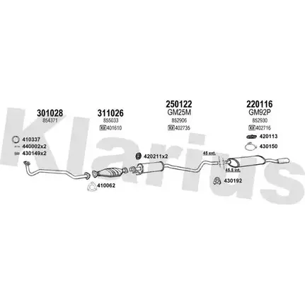 Система выпуска ОГ KLARIUS ELQA7S 3071897 391041E 673B U изображение 0