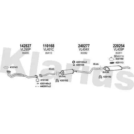 Система выпуска ОГ KLARIUS DJDA2J 391349E 3072042 5IA 6DU изображение 0