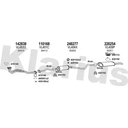 Система выпуска ОГ KLARIUS 1O IMMC 391353E HXV1615 3072046 изображение 0