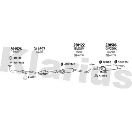 Система выпуска ОГ KLARIUS 1 XFTK 391369E 6MCJR 3072062 изображение 0