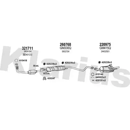 Система выпуска ОГ KLARIUS 8V3 BG4V 391421E 3072106 JW9H9 изображение 0