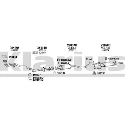 Система выпуска ОГ KLARIUS 3072161 6I20W KF8Y PH 391560E изображение 0