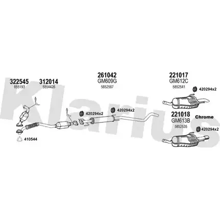 Система выпуска ОГ KLARIUS 391624E KEAWQ 0 AVZV81 3072190 изображение 0