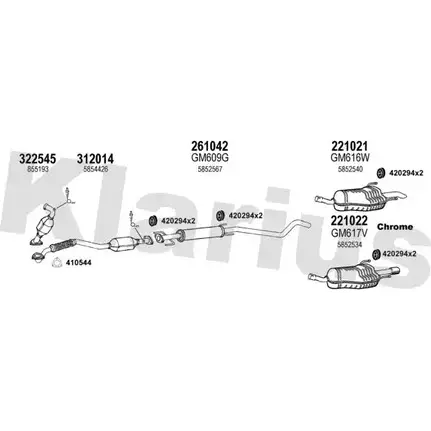 Система выпуска ОГ KLARIUS 3072194 QV92R IDC5LC N 391628E изображение 0